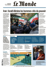 LE MONDE 1ER CAHIER